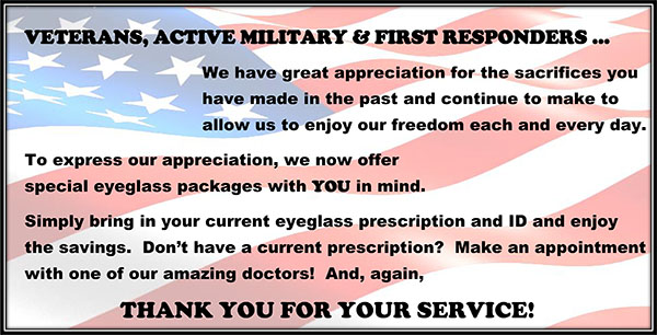 Veterans and Active Military Special Offer Banner